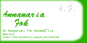 annamaria fok business card